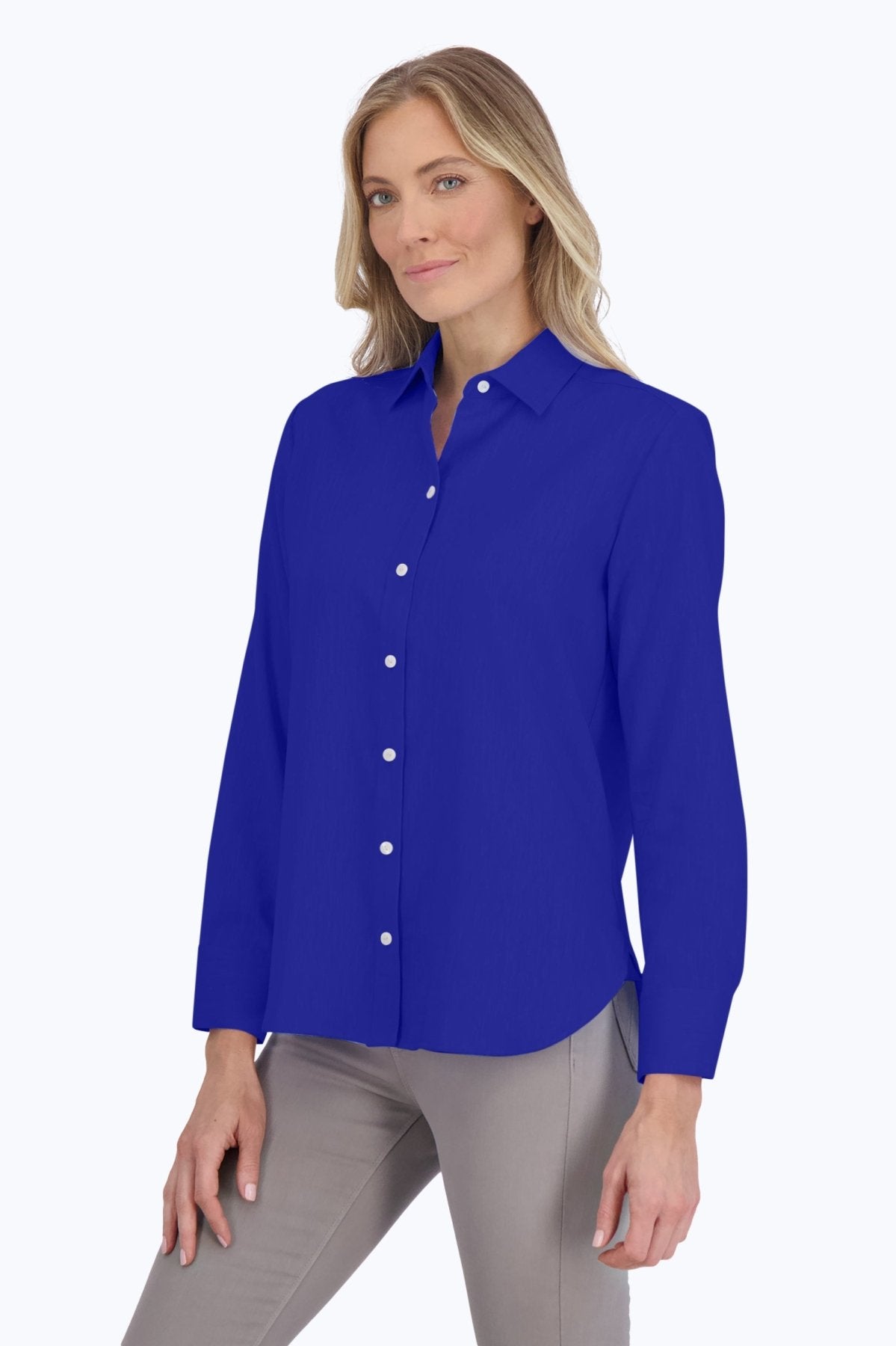 Meghan Easy Care Solid Linen Shirt