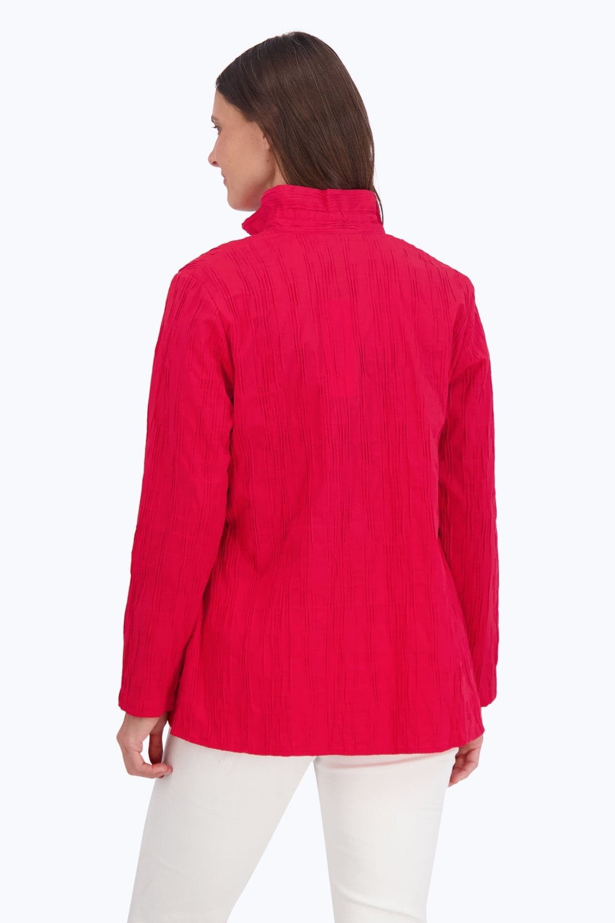 Carolina Solid Crinkle Long Sleeve Shirt Jacket