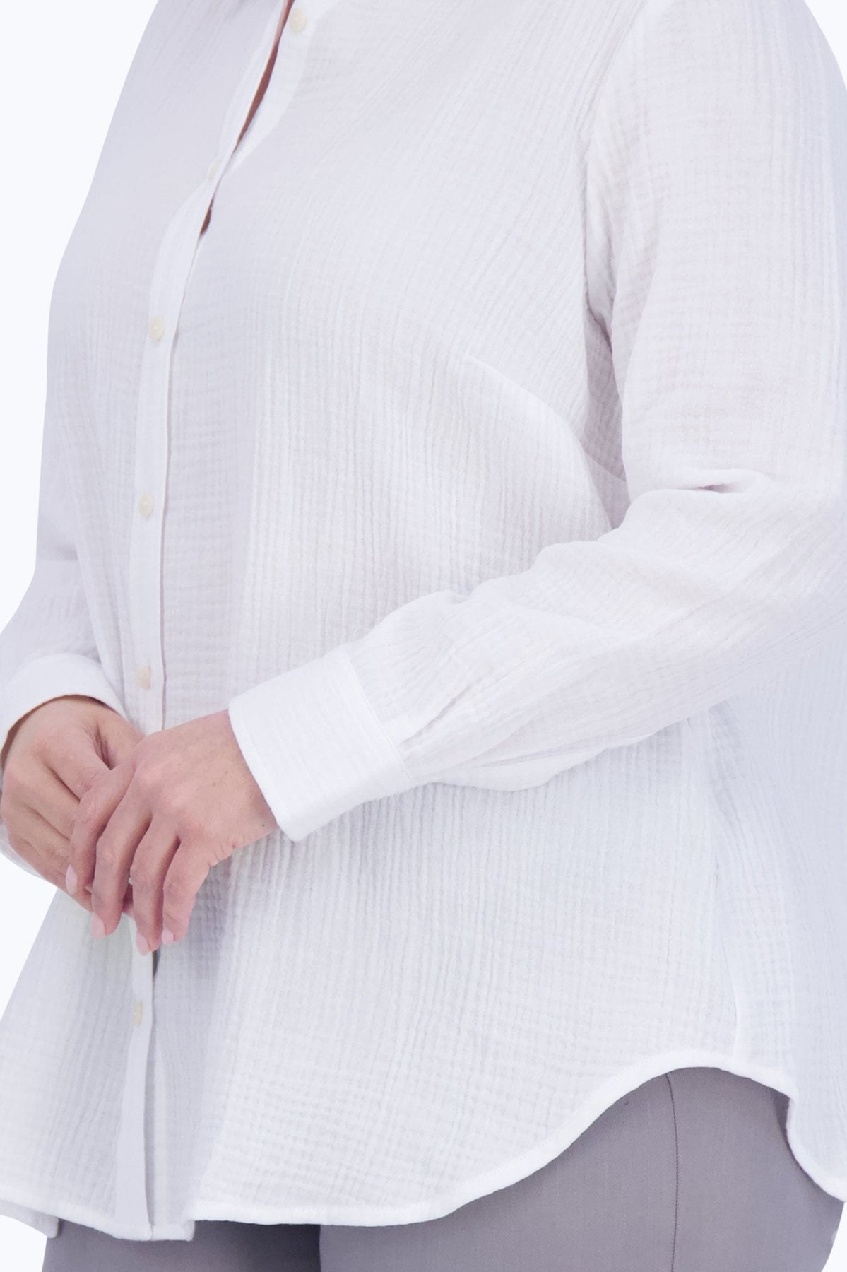 Boyfriend Plus Cotton Gauze Tunic