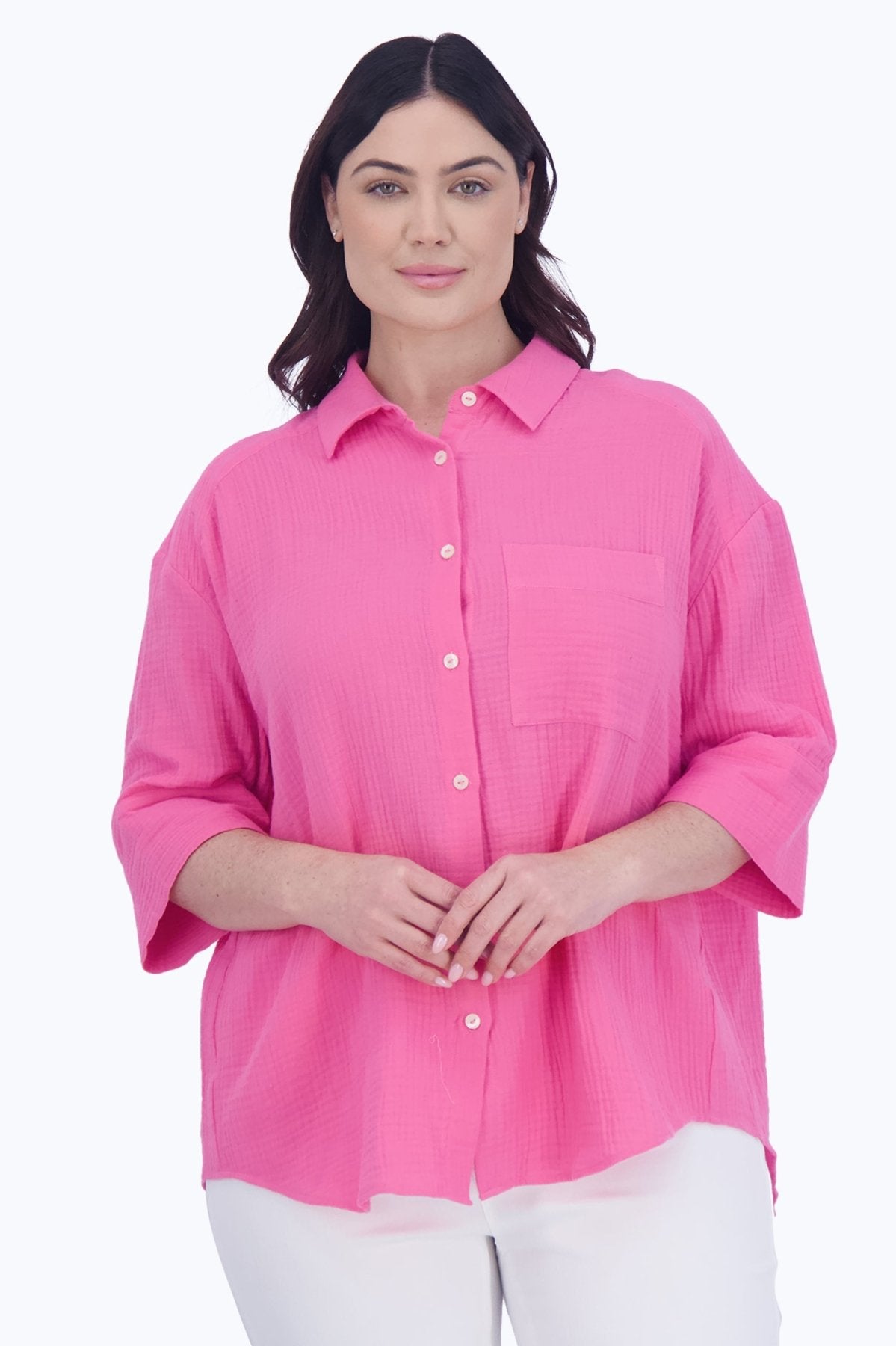 Joanna Plus Cotton Gauze Tunic