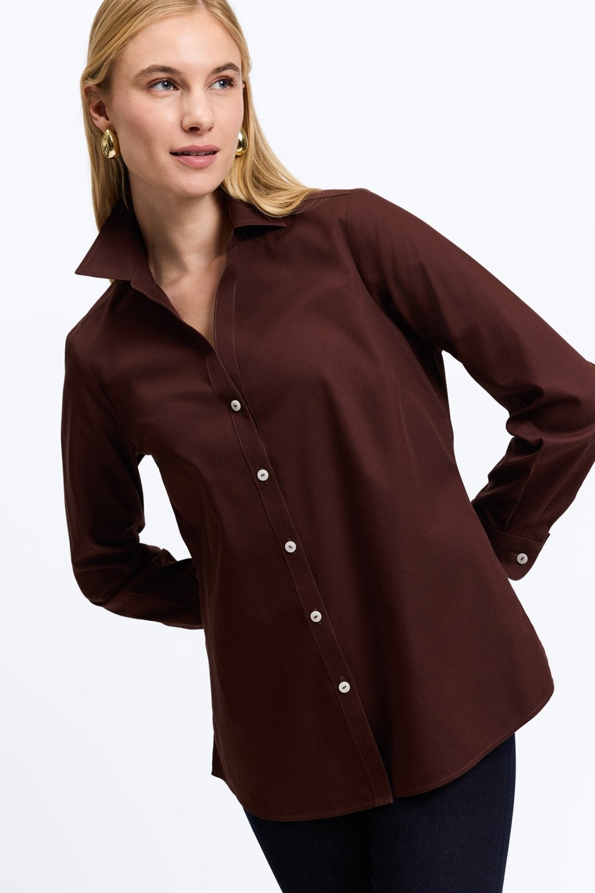 Mary Essential Pinpoint No Iron Shirt