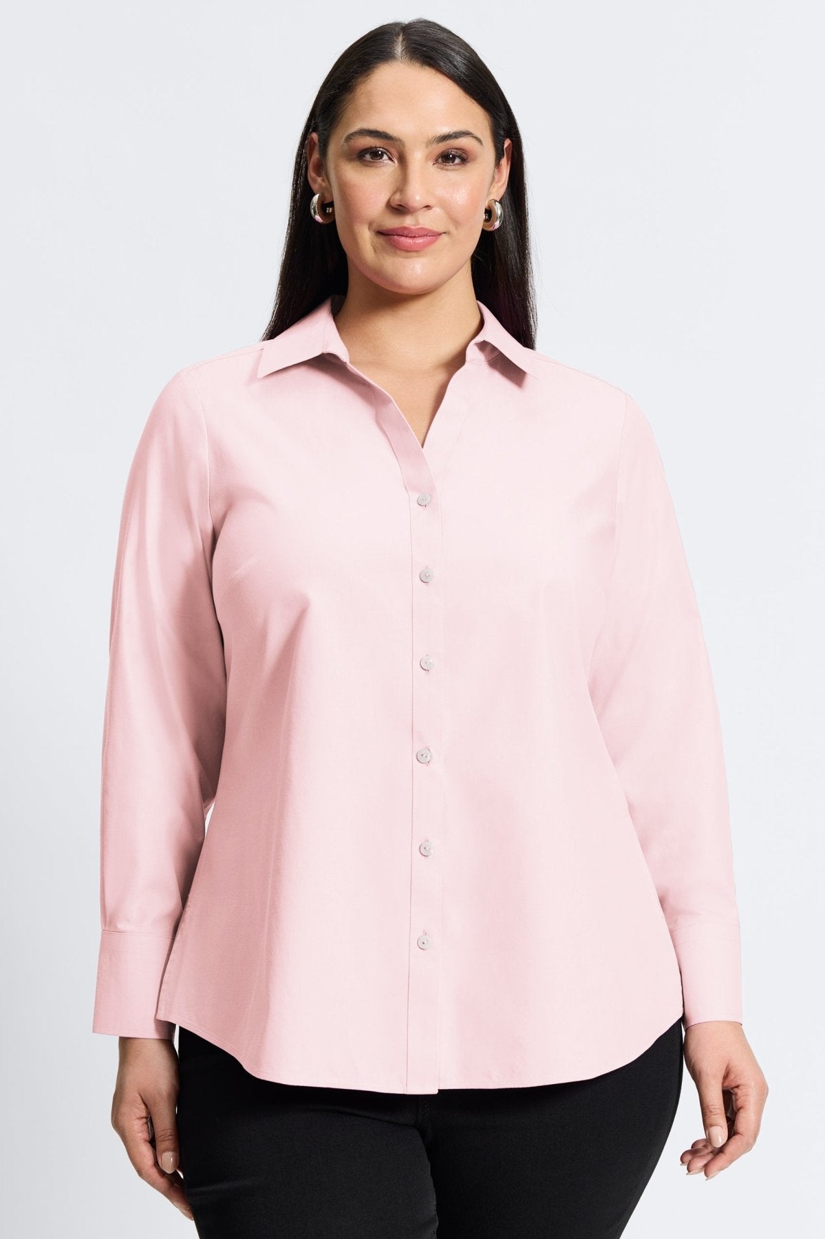 Mary Plus Essential Pinpoint No Iron Shirt