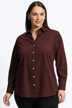 Mary Plus Essential Pinpoint No Iron Shirt