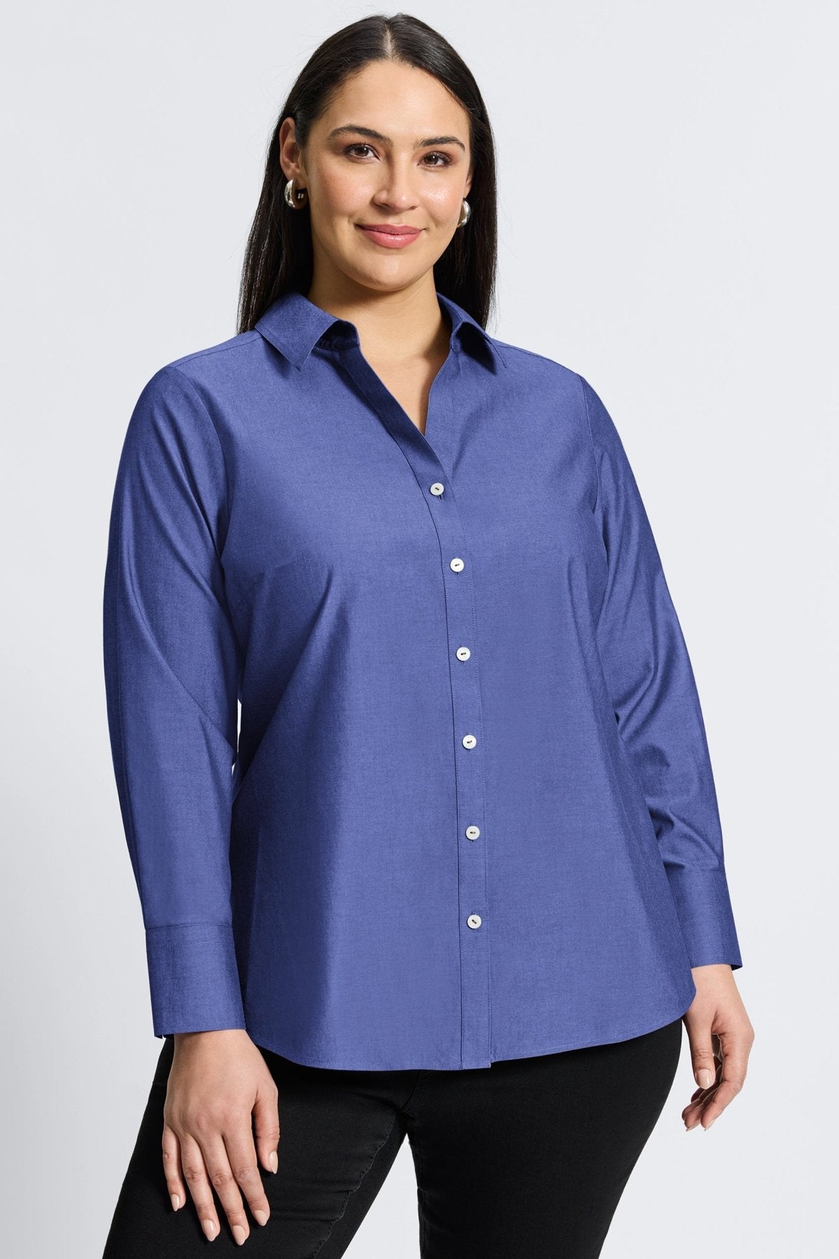 Mary Plus Essential Pinpoint No Iron Shirt