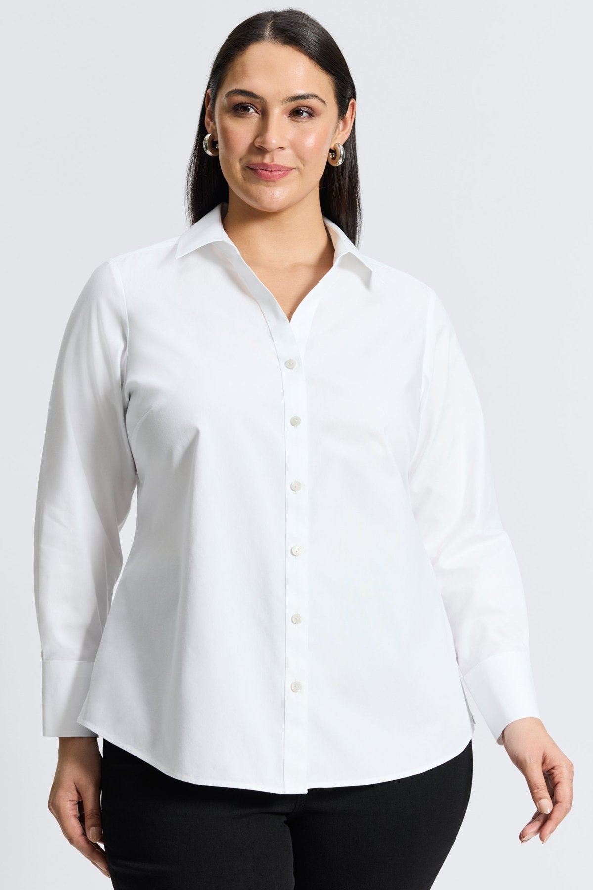 Mary Plus Essential Pinpoint No Iron Shirt