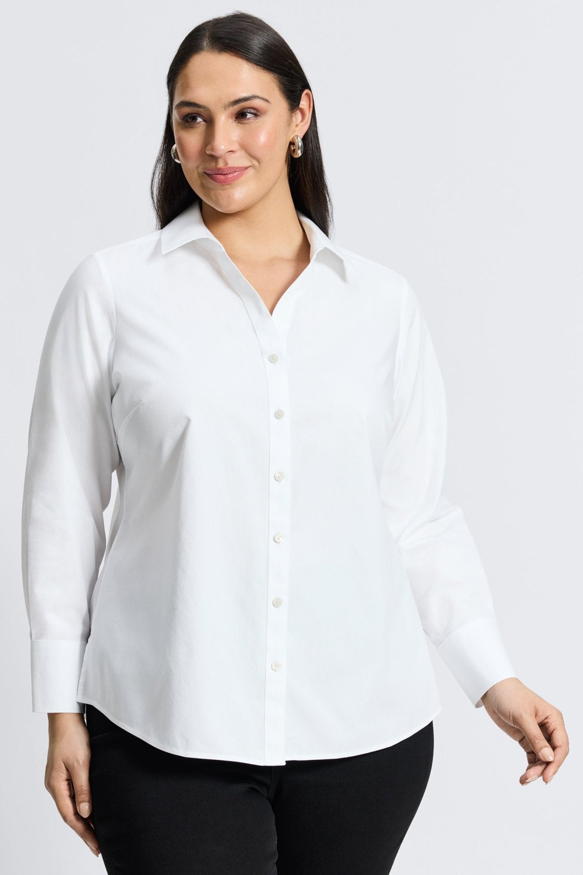 Mary Plus Essential Pinpoint No Iron Shirt