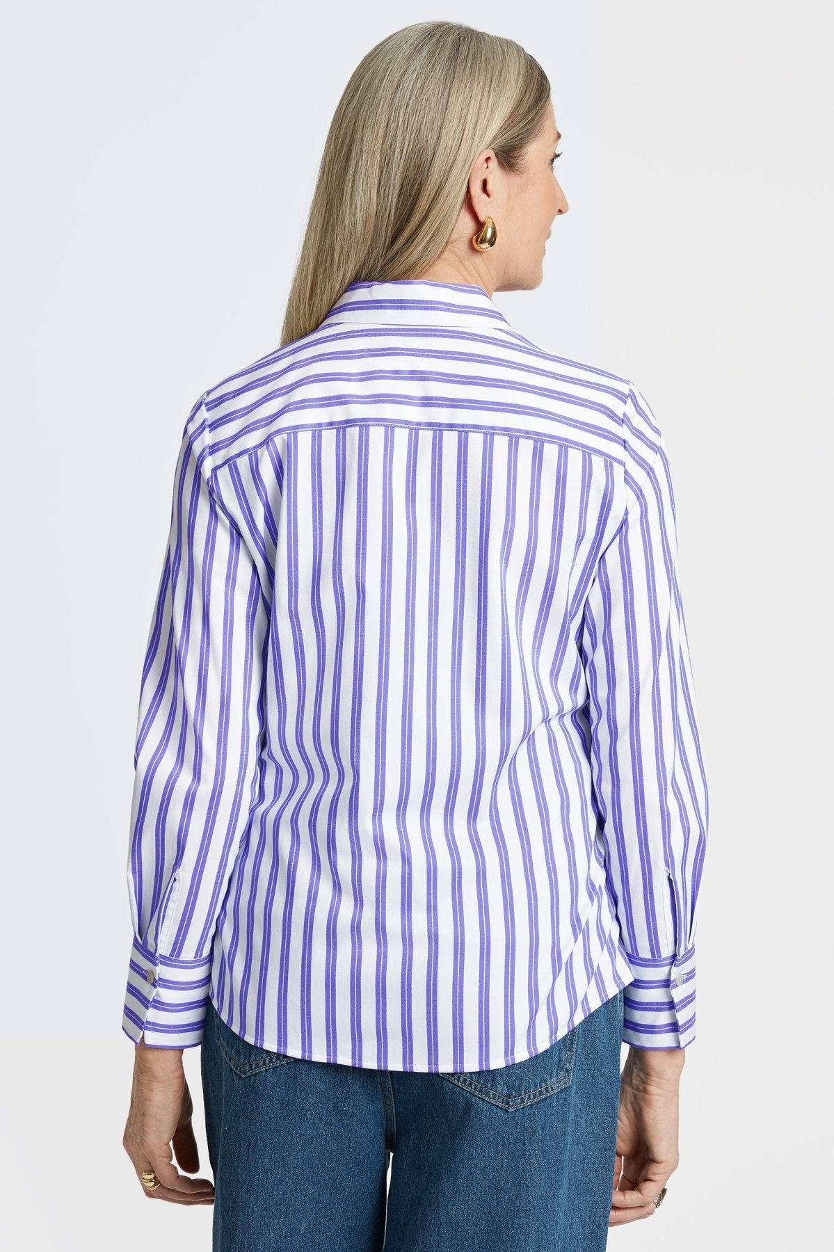 Mary Essential Stretch No Iron Stripe Shirt