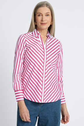 Mary Essential Stretch No Iron Stripe Shirt