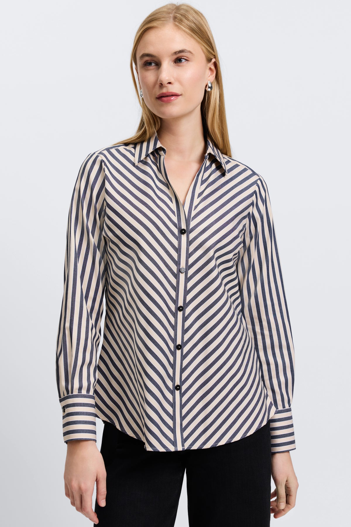 Mary Essential Stretch No Iron Striped Shirt