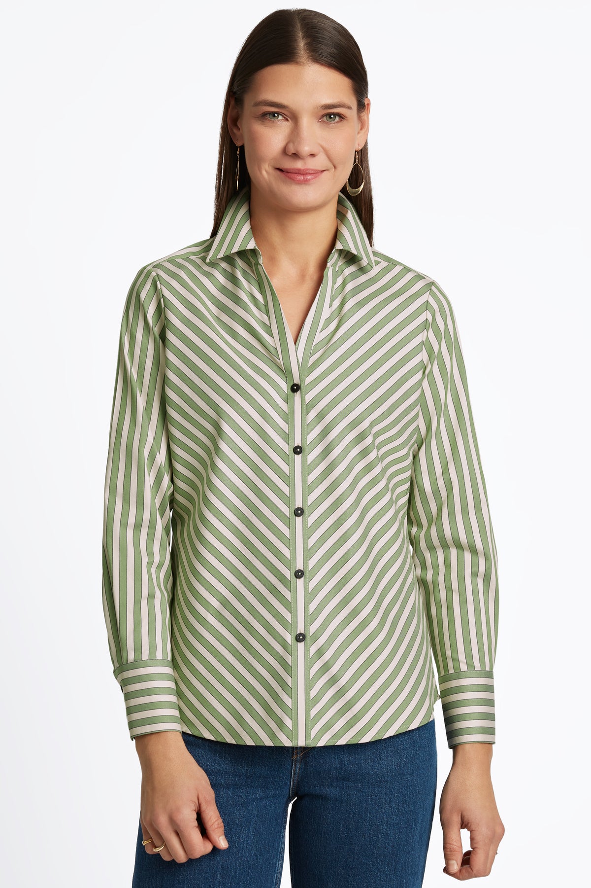 Mary Essential Stretch No Iron Striped Shirt