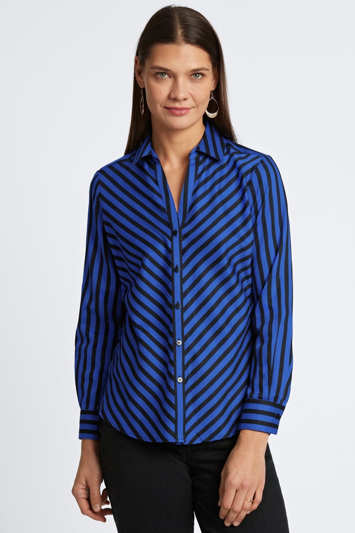 Mary No Iron Stripe & Gingham Shirt