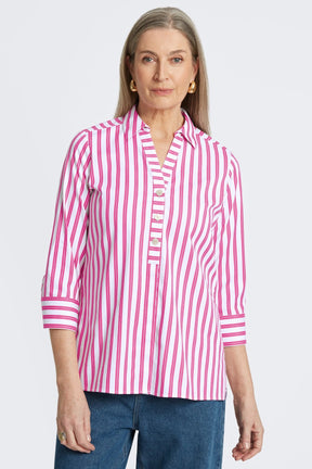 Pamela Essential Stretch No Iron Stripe Shirt