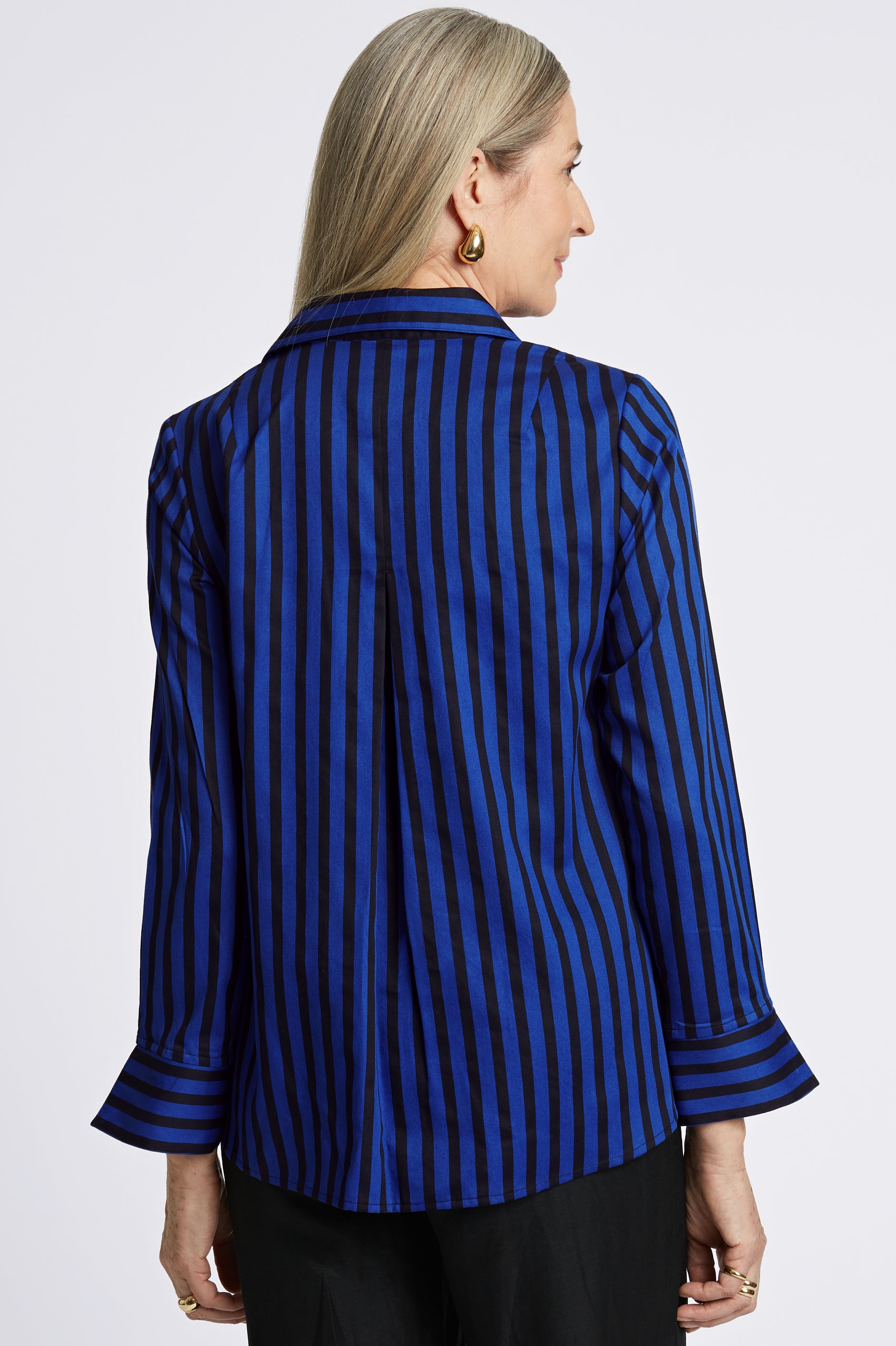 Agnes Stripe & Gingham Long Sleeve Popover Shirt