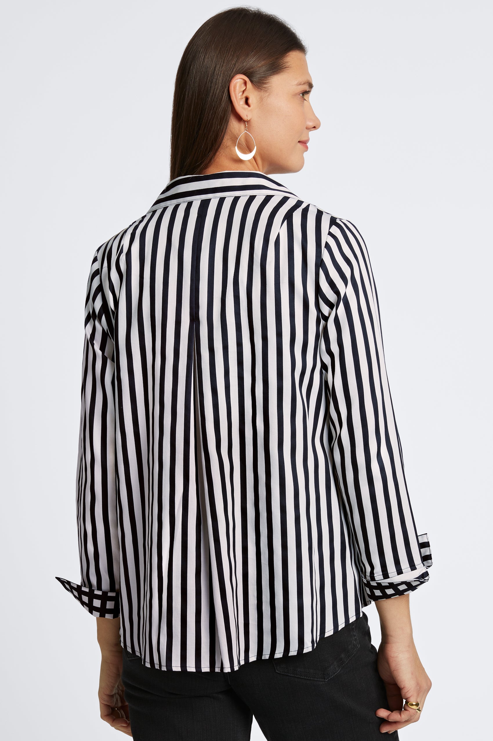 Agnes No Iron Stripe & Gingham Shirt