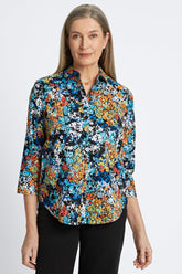 Margie No Iron Floral Clusters Shirt