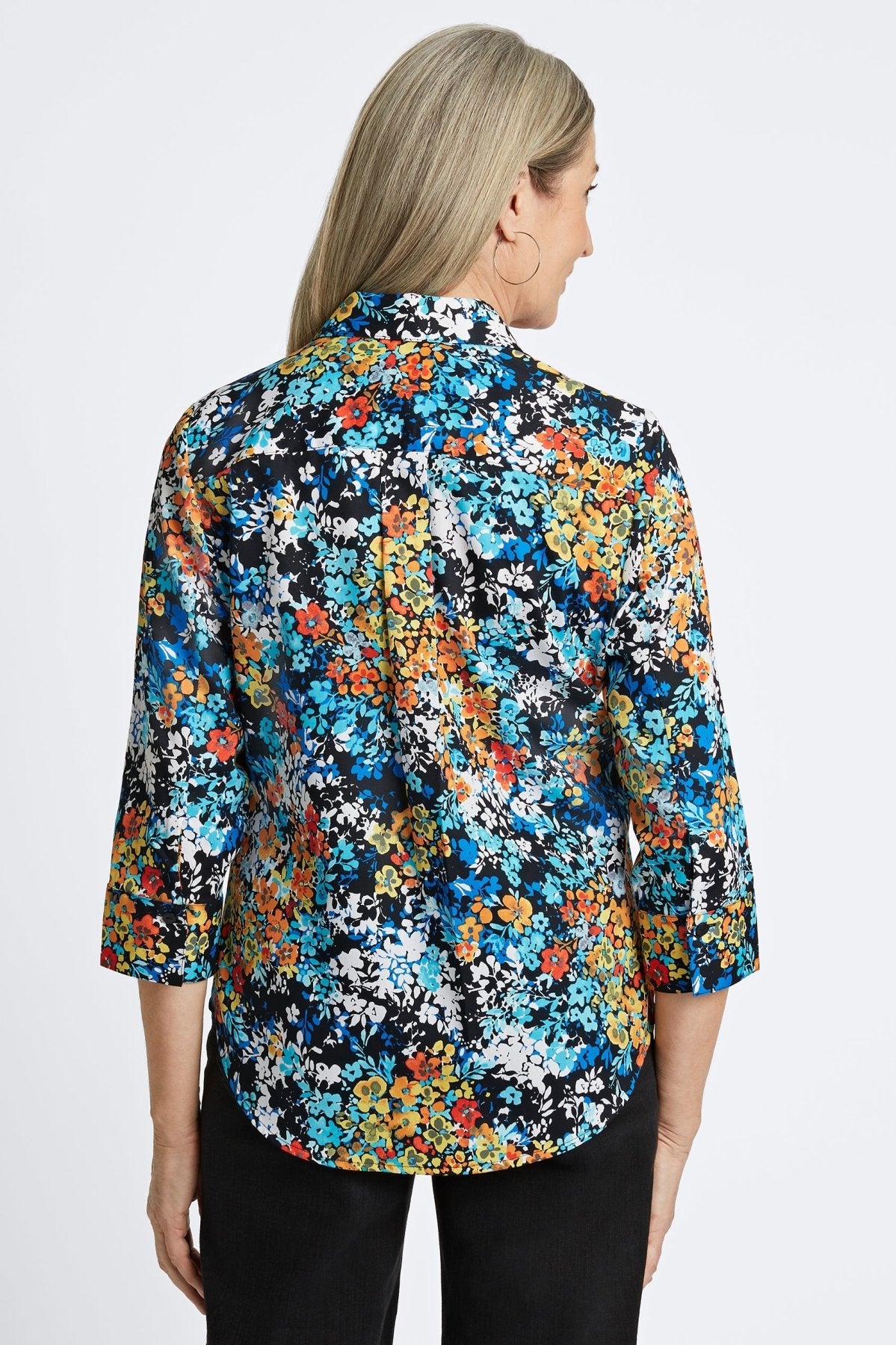 Margie No Iron Floral Clusters Shirt