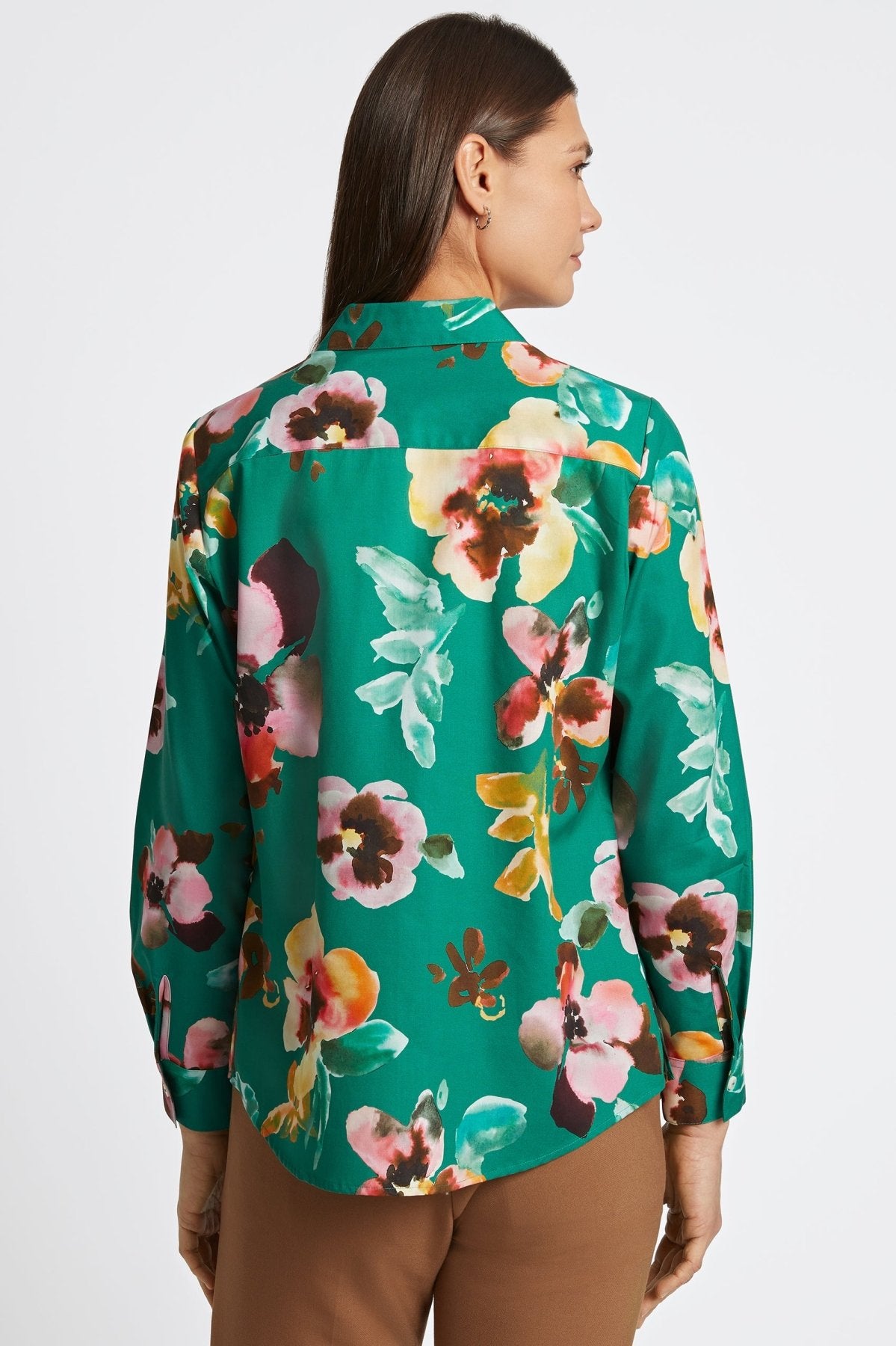 Zoey No Iron Watercolor Floral Shirt