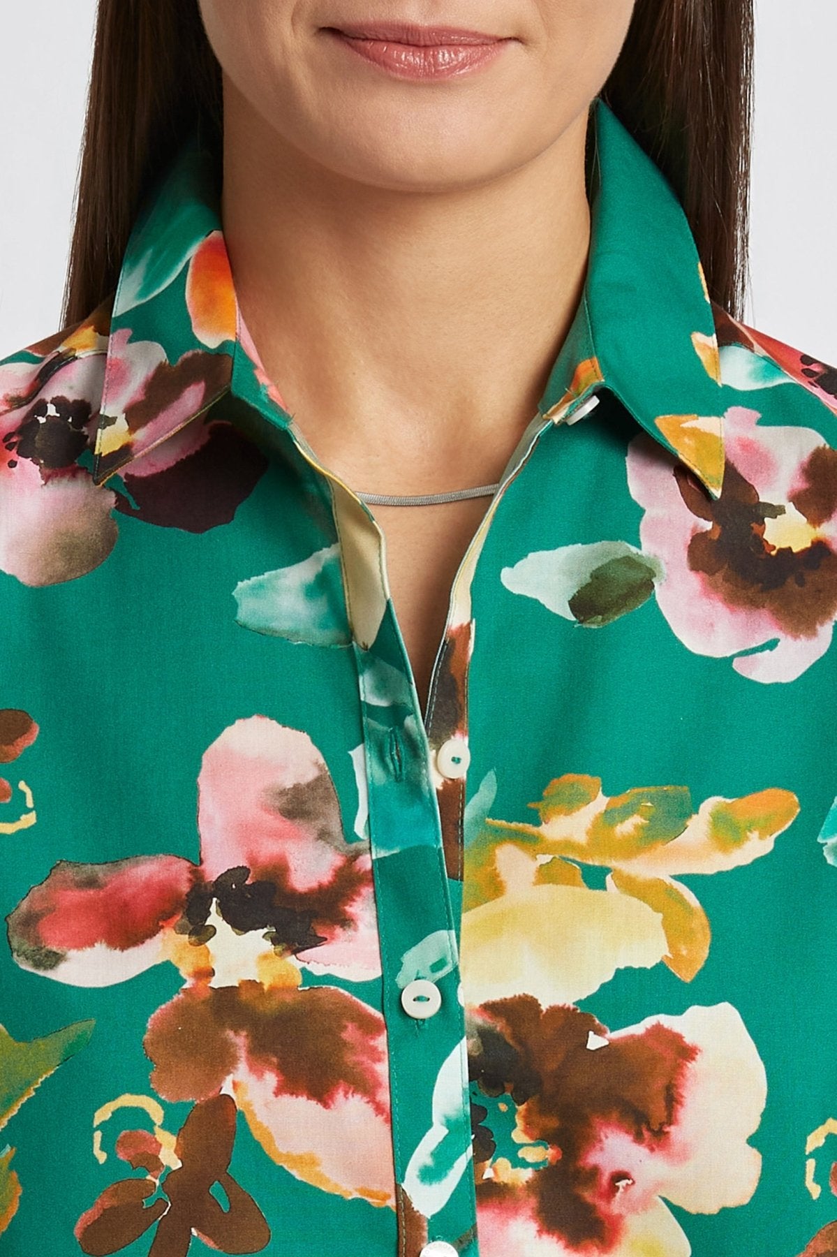 Zoey No Iron Watercolor Floral Shirt