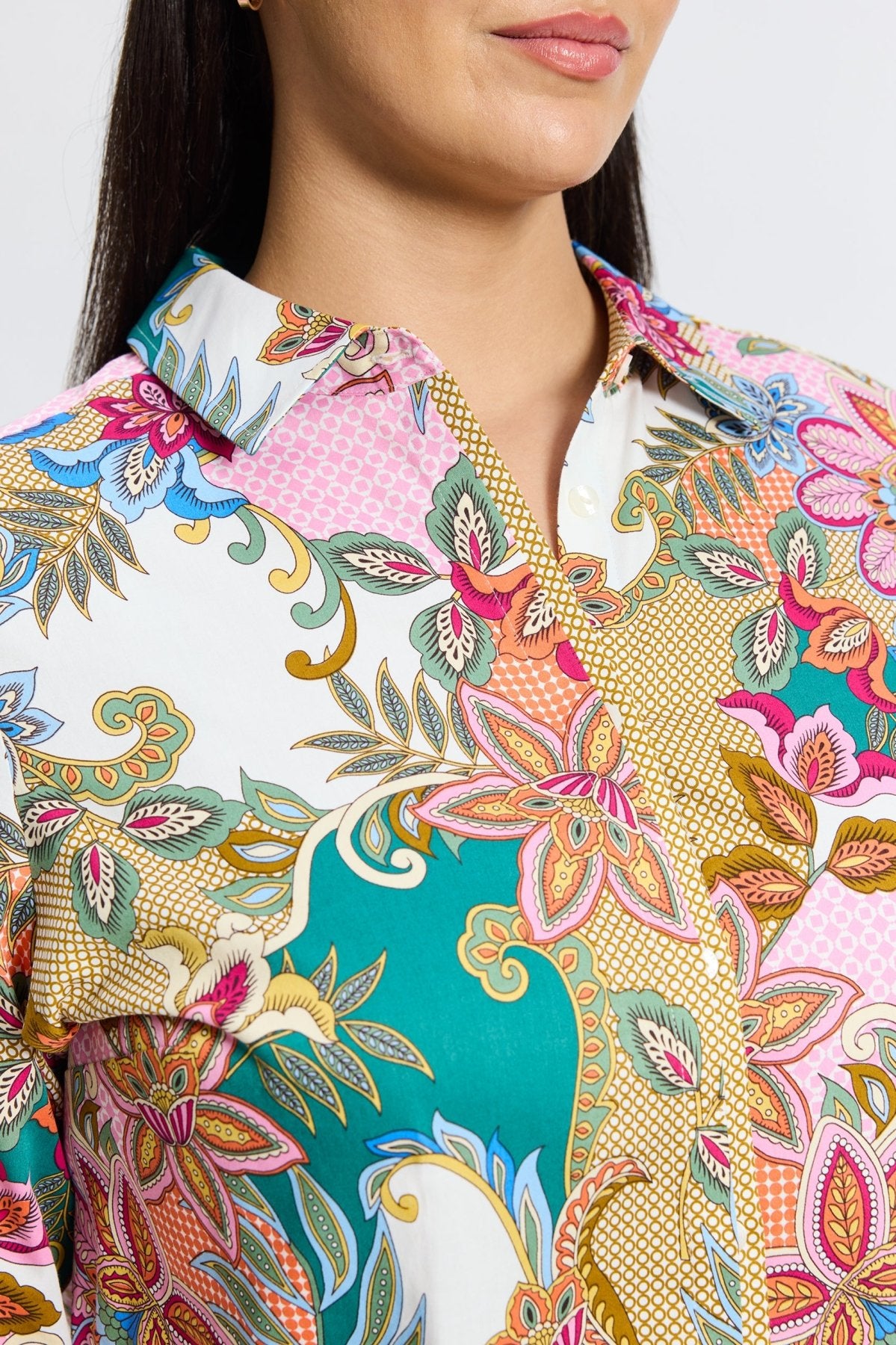 Charlie Plus No Iron Jacobean Floral Shirt