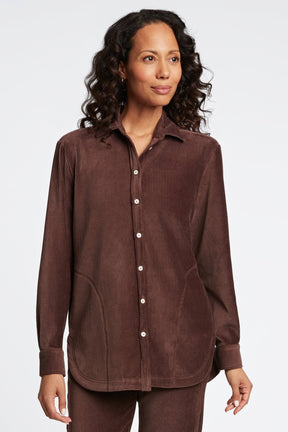 Maddy Long Sleeve Plush Cord Shirt