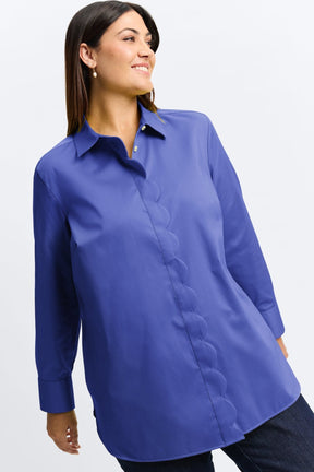 Layla Plus Stretch Matte Sateen No Iron Long Sleeve Tunic