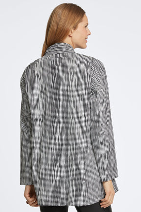 Alana Mini Gingham Crinkle Jacket