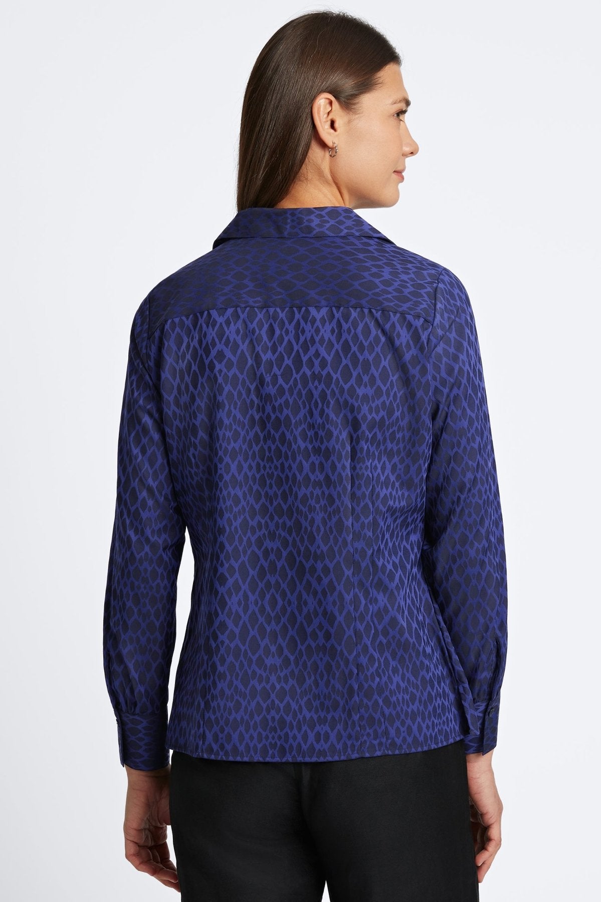 Katie Abstract Snakeskin Jacquard Shirt