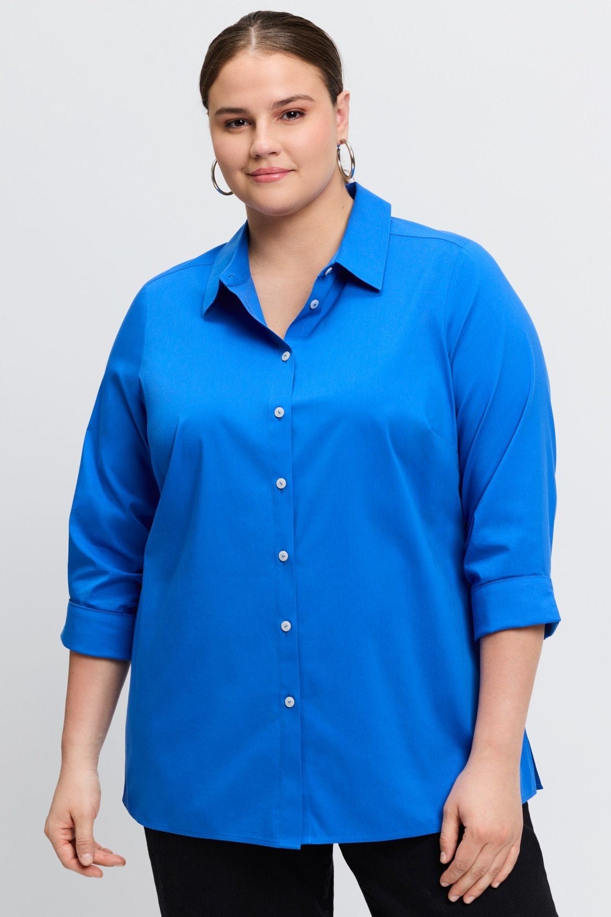 Evelyn Plus Essential Stretch No Iron Shirt