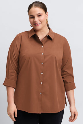 Evelyn Plus Essential Stretch No Iron Shirt