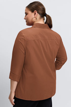 Evelyn Plus Essential Stretch No Iron Shirt