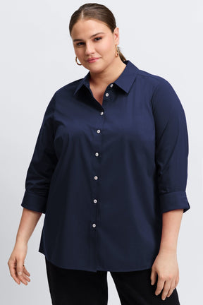 Evelyn Plus Essential Stretch No Iron Shirt