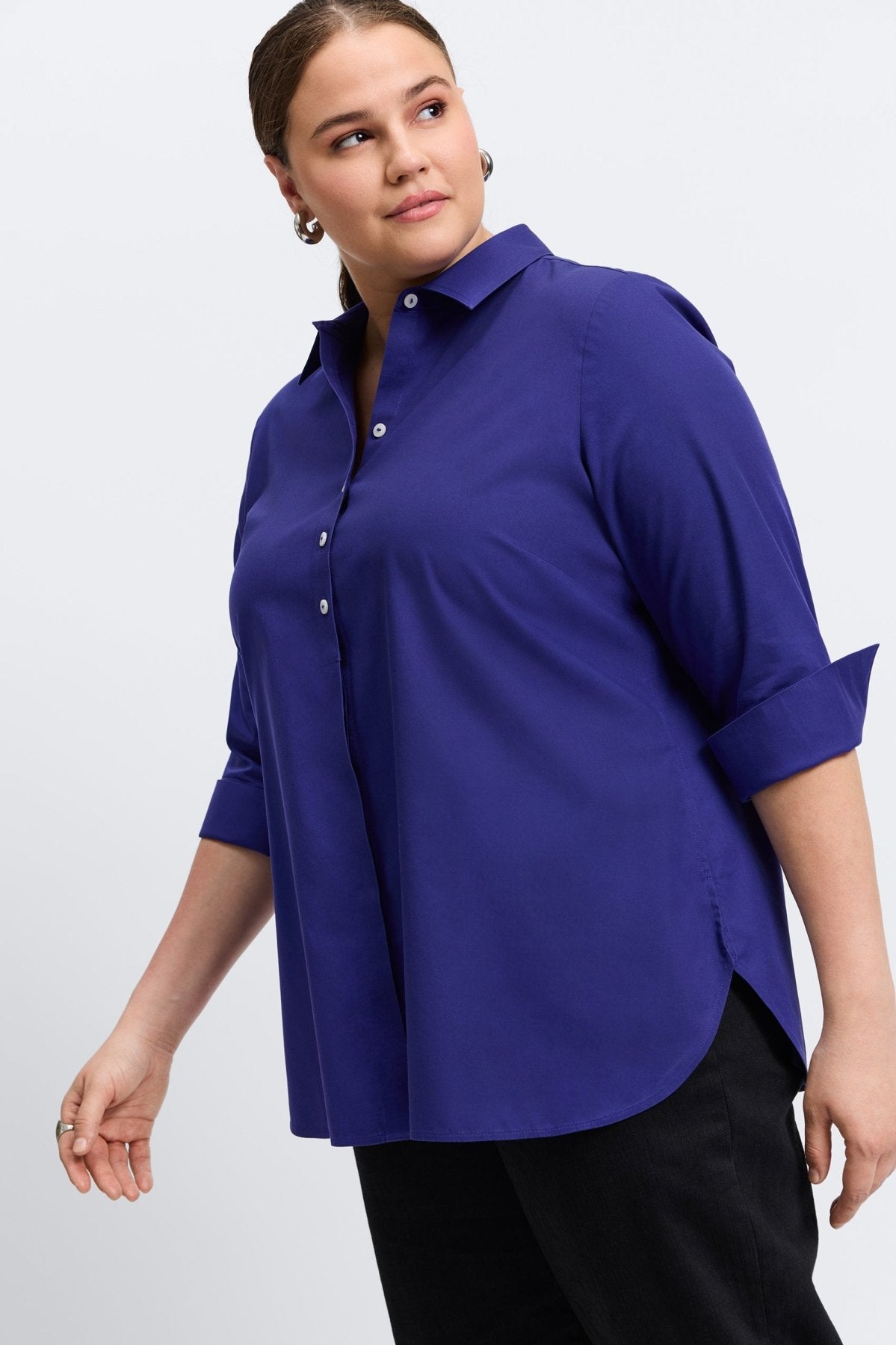 Madison Plus Essential Pinpoint No Iron Tunic