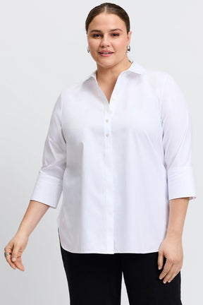 Madison Plus No Iron Pinpoint 3/4 Sleeve Tunic