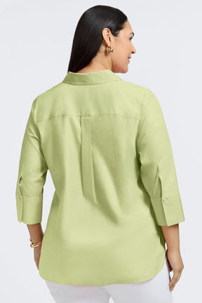 Madison Plus No Iron Pinpoint 3/4 Sleeve Tunic