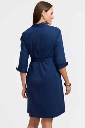 Agnes Stretch Matte Sateen 3/4 Sleeve Dress