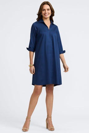 Agnes Stretch Matte Sateen 3/4 Sleeve Dress