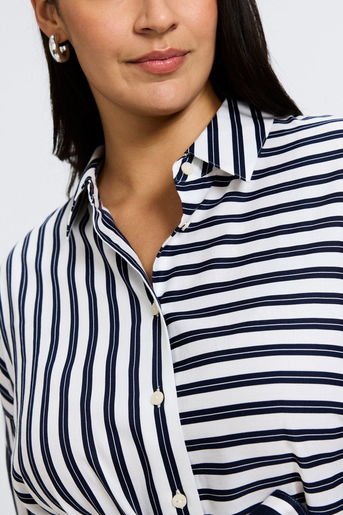 Avery Plus Double Stripe 3/4 Sleeve Shirt