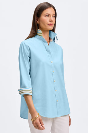 Margie No Iron Pinpoint 3/4 Sleeve Shirt