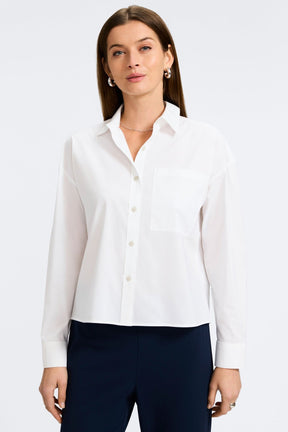 Marina No Iron Stretch Cotton Long Sleeve Shirt