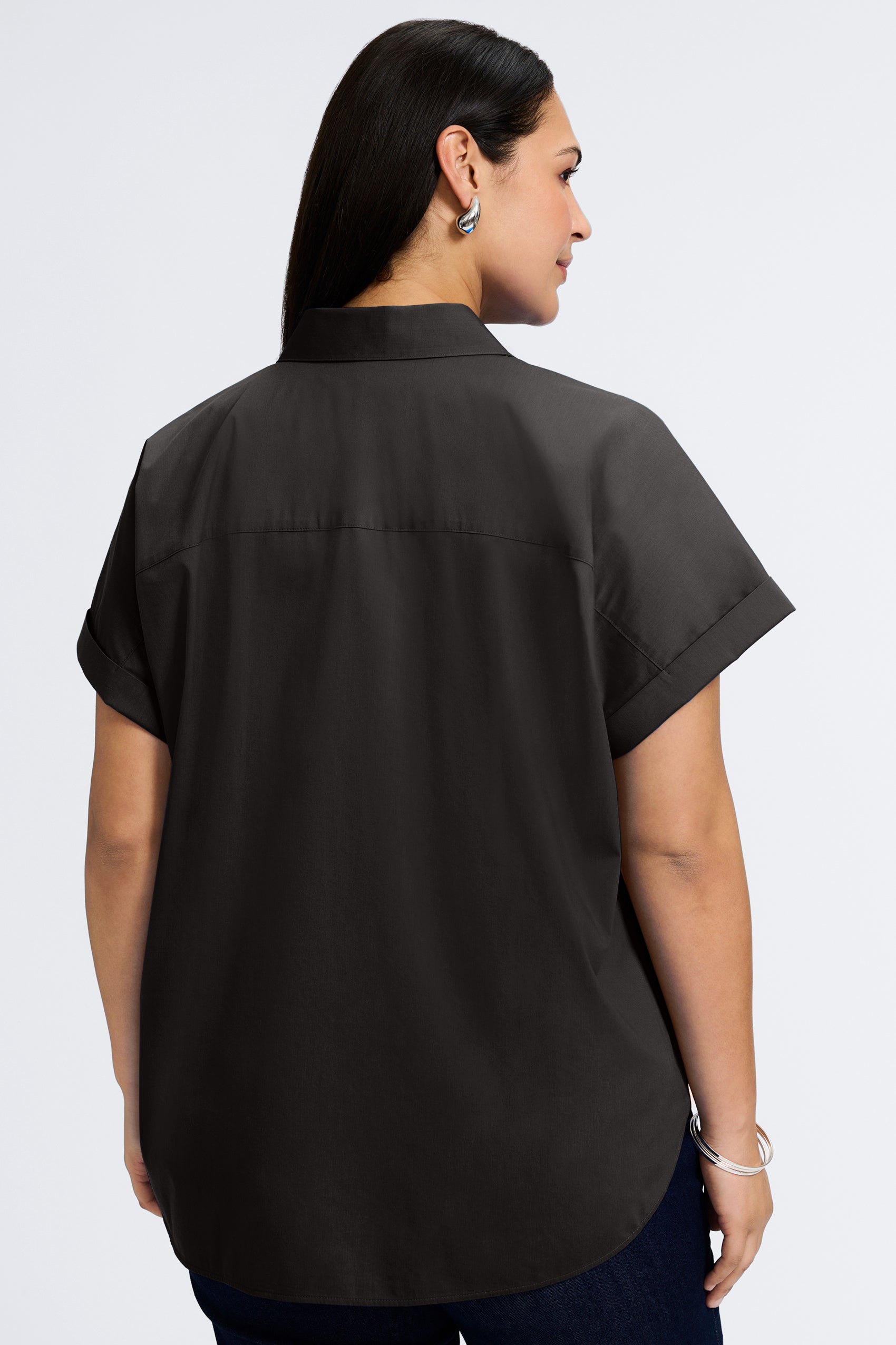 Abigail Plus Stretch No Iron Short Sleeve Shirt