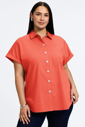 Abigail Plus Stretch No Iron Short Sleeve Shirt