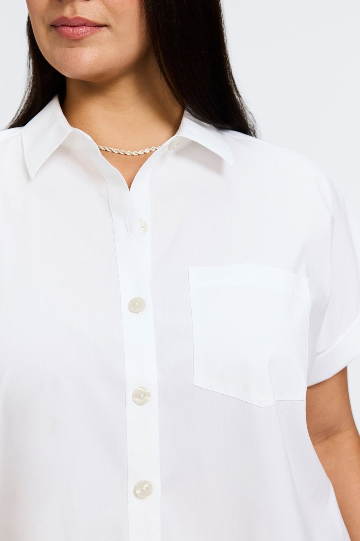 Abigail Plus Stretch No Iron Short Sleeve Shirt