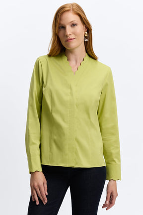 Bridget Stretch Matte Sateen No Iron Long Sleeve Shirt