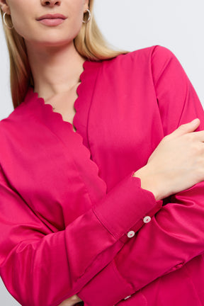 Bridget Stretch Matte Sateen No Iron Long Sleeve Shirt