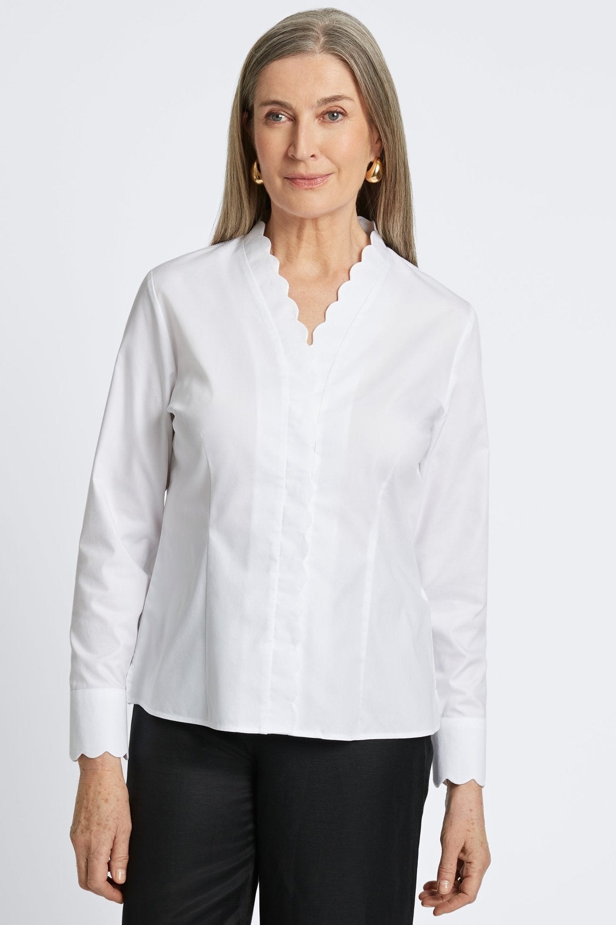 Bridget Stretch Matte Sateen No Iron Shirt