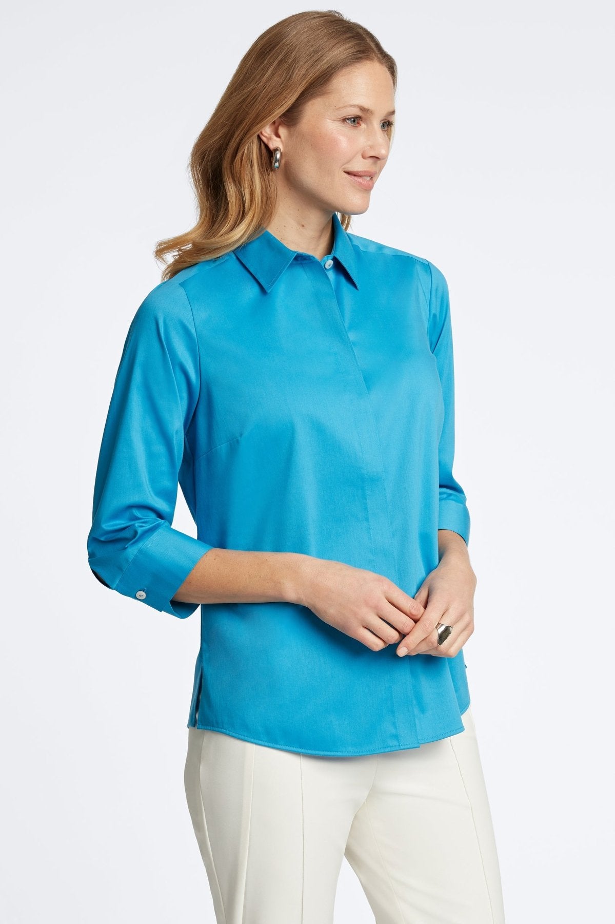 Luna No Iron Stretch Sateen Shirt