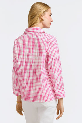 Sammy Crinkle 3/4 Sleeve Popover Shirt Jacket