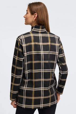 Carolina No Iron Gold & Silver Lurex Plaid Shirt Jacket