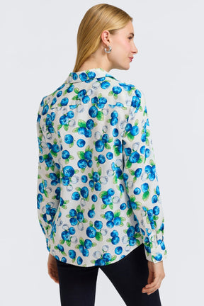 Hampton Watercolor Blueberries Long Sleeve Shirt