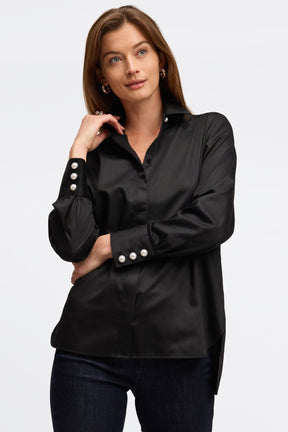 Pearl No Iron Stretch Matte Sateen Shirt